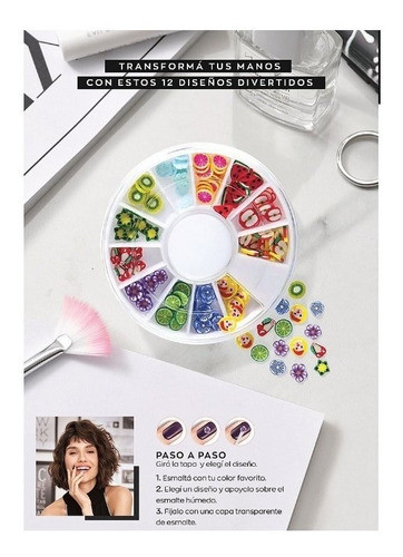 Decoración Decorador Uñas Diseños Frutas Avon Set X 12 1