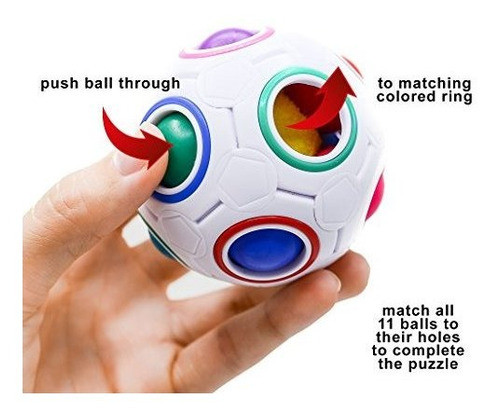 Toyzabo Desafiante Puzzle Speed Cube Ball, Juego De Colores 1