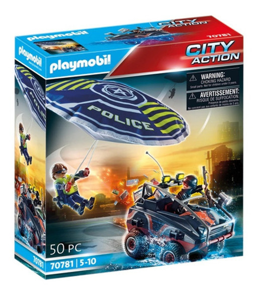 Playmobil 70781 Persecucion Policia Paracaidas City Action 0