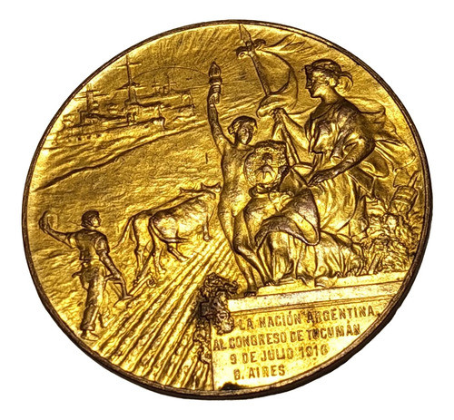 Medalla La Nación Al Congreso De Tucumán Año 1916 - 1290 1