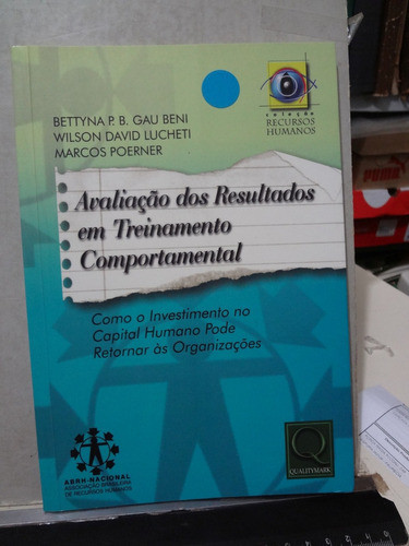 Livro Avaliação Dos Resultados Em Treinamento Comportamental 0