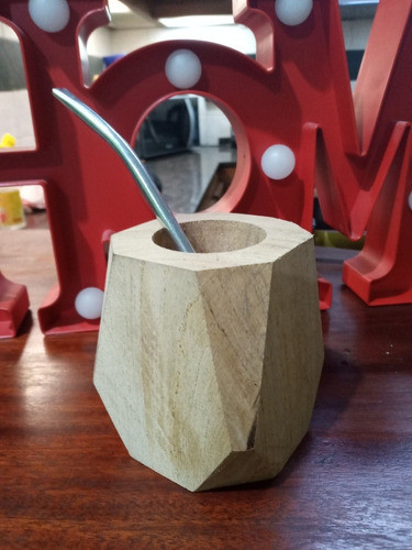 Mate  Hexagonal Geometrico Algarrobo Para Pintar 1