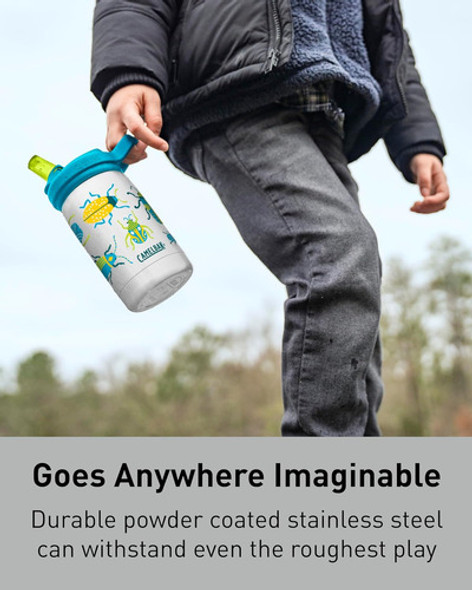 Botella De Agua Inoxidable Para Niños De 360ml Con Paja 1