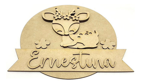 Carteles Con Nombre Animales Detalles 3d Fibro Fácil Oferta! 0