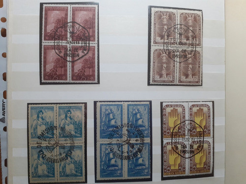 Filatelia Lote 18 Cuadros Con Sello Primer Día Año 1941 A 49 1