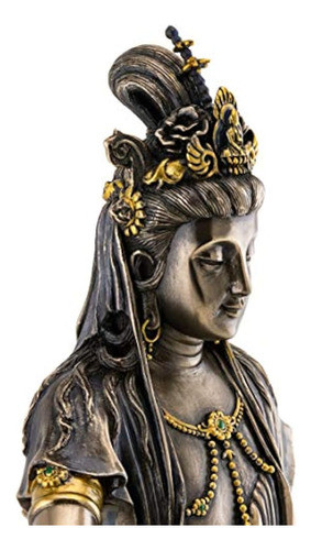 Colección Superior Estatua De Bodhisattva De Agua Y Luna Qua 1