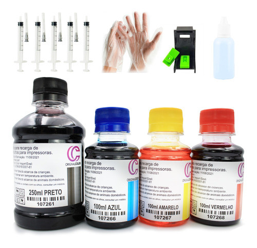 550ml De Tinta Recarga De Carts 21/27/58 E 22/28/57 + Brinde 0