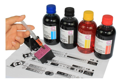 550ml De Tinta Recarga De Carts 21/27/58 E 22/28/57 + Brinde 1