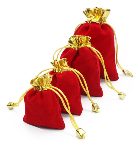 Saco Veludo Vermelho E Lame 7x9 Cm Para Joias C/ 50 Unid 1 Saco Veludo Vermelho E Lame 7x9 Cm Para Joias C/ 50 Unid 1