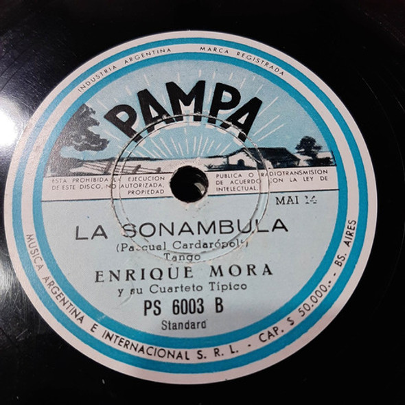 Pasta Enrique Mora Cuarteto Tipico Alberto Legran Pampa C301 1