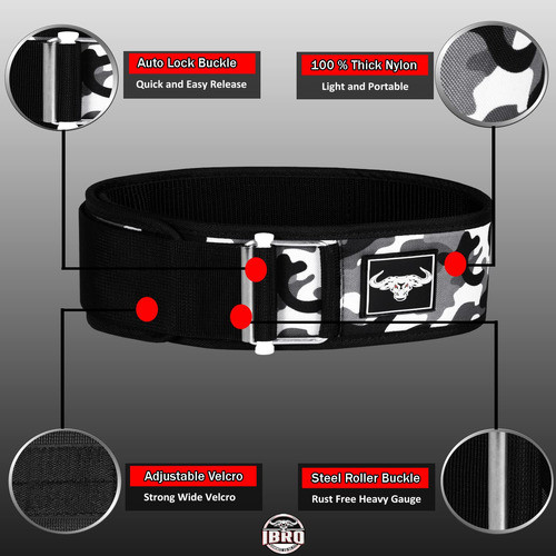 Cinturon De Levantamiento De Pesas Hebilla Metal Camo -xl 1
