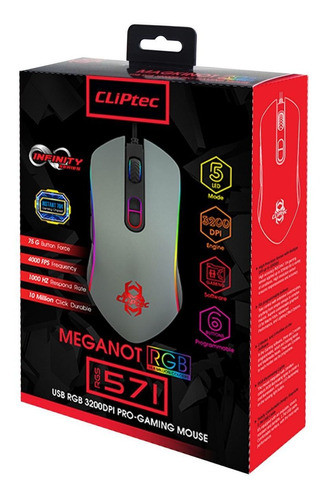 Mouse Usb Cliptec 571 Gaming Rgb-negro 1