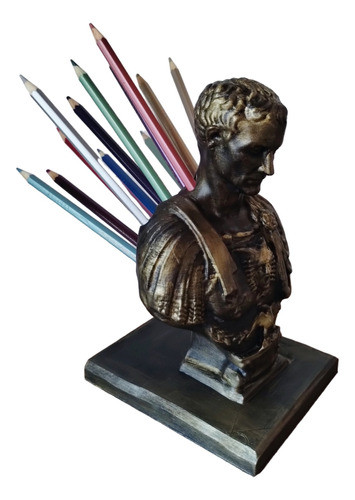 Lapicero Busto Julio César Portalápices Deco Escritorio 3d 0