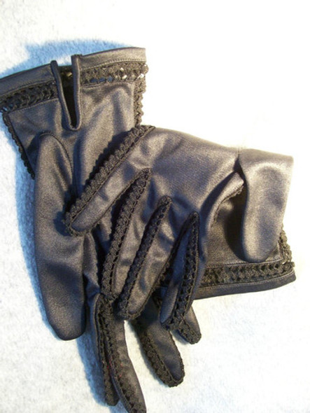 Antiguos Y Finos Guantes De Dama De Raso 0