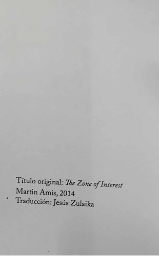 Zona De Interes/martin Amis 1