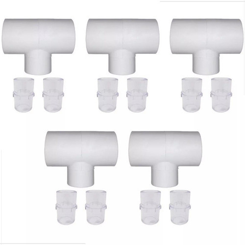 Kit 5 Conector T 22mm Circuito De Ventilação Mecânica 0