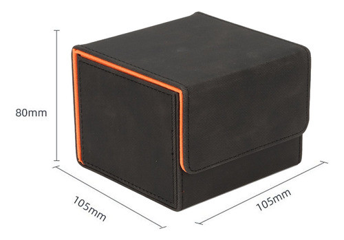 Caixa De Baralho De Cartões, Grade Preto Laranja 1