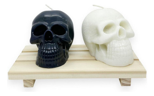 Vela Halloween Calavera Parafina Decoracion 1