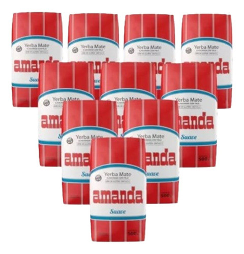 Pack Yerba Mate Amanda Suave 500g X 10 Unidades - Dh Tienda 1