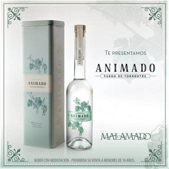 Malamado Grappa Animado De Fuego Torrontes 500ml + Estuche 1