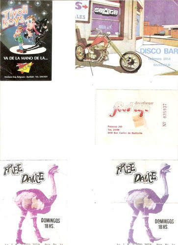 Lote Tarjeta Publicidad Discotecas Free Dance Arena Tivoli 1