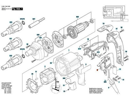 Inducido Rotor Bobina Atornillador Bosch Gsr 6-45 Te Orignal 1