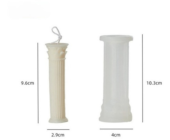 Molde De Silicona Columna Griega Especial Velas, Jabón, Etc. 1