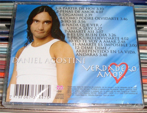 Daniel Agostini Verdadero Amor Cd Nuevo / Kktus 1