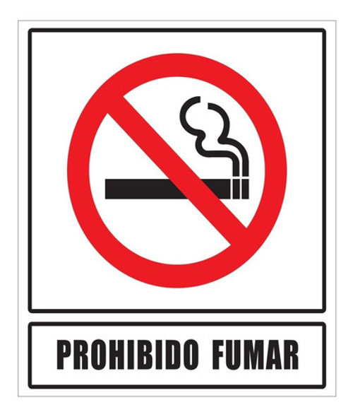 Cartel Prohibido Fumar 40x45 Alto Impacto 0 Cartel Prohibido Fumar 40x45 Alto Impacto 0