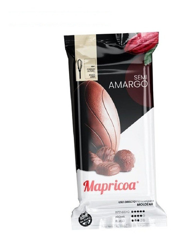 Chocolate Baño Mapricoa Semi-amargo Tableta X 500g 0
