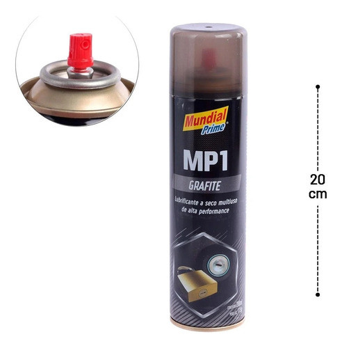 Lubrificante Spray 200ml Mundial Prime Grafite 1