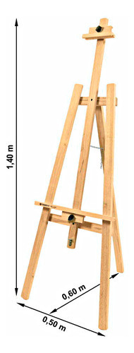 Cavalete De Pintura Trident Médio Tripé Pinus 14020 1