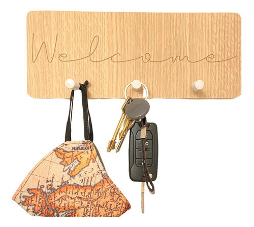 Porta Llave Llavero Colgante Welcome - Meraki Design 0