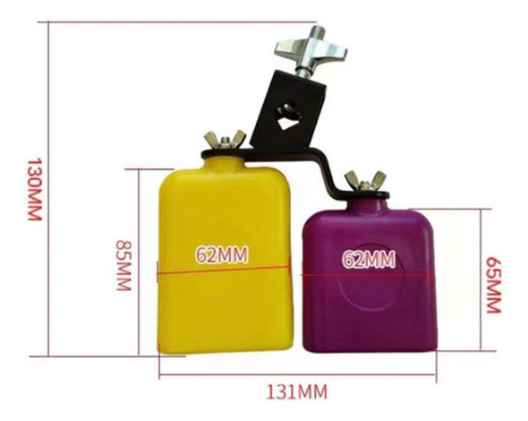 Bicolor Cowbell De Tons Altos E Baixos Para Concertos De 1