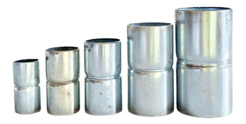 Union Cupla Hierro 1 1/2 Para Caño Metalico Conector X5 Unid 0