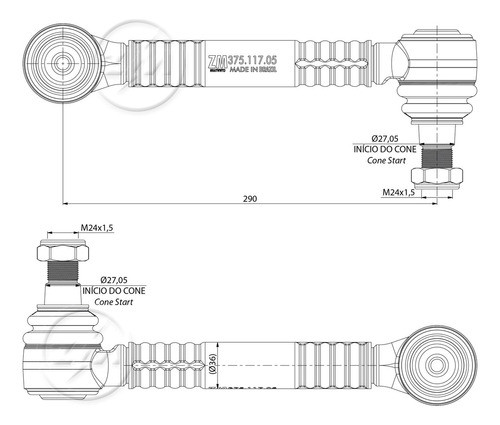 Bieleta Barra Estabilizadora Oh-1623 Esquerdo Traseiro 1996 1