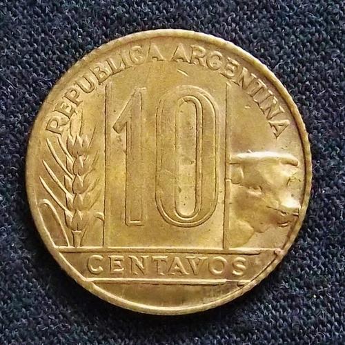 Argentina 10 Centavos 1949 Sc Cj 212 1