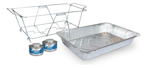 Kit De Catering Sterno Para Llevar, Rejilla Plegable, Bandej 0
