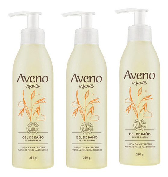 Combo X3 Aveno Gel De Baño Infantil 250gr 0 Combo X3 Aveno Gel De Baño Infantil 250gr 0