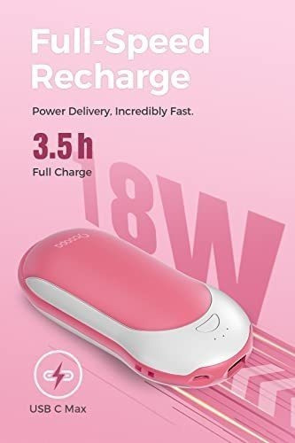 Calentador De Manos De Carga Rapida,15 Hs De Calor - Rosa 1