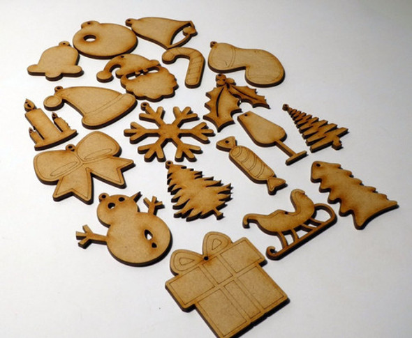 Dijes Surtidos Navidad 5cm Fibrofacil X 20 Unidades 0