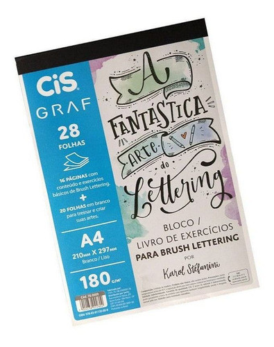 Bloco De Exercícios Para Brush Lettering 20 Fls Cis 0