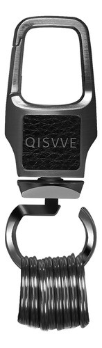 Llavero Resistente Tipo Mosquetón Aluminio Color Gris Llaves 0