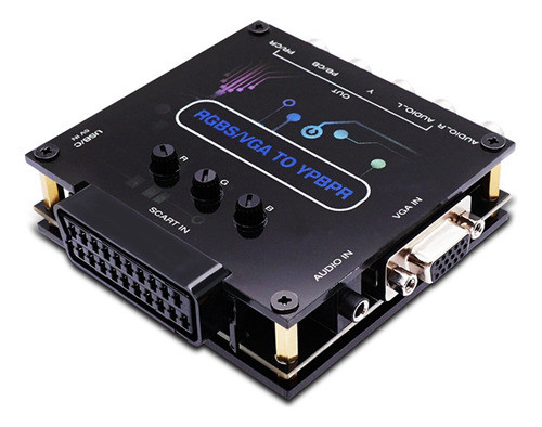 Conversor De Componentes Rgbs Vga Para Ypbpr Scart Para Ycbp 0