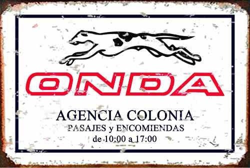 Cartel Chapa Onda Pluna Agencias Departamentos Uruguay 0