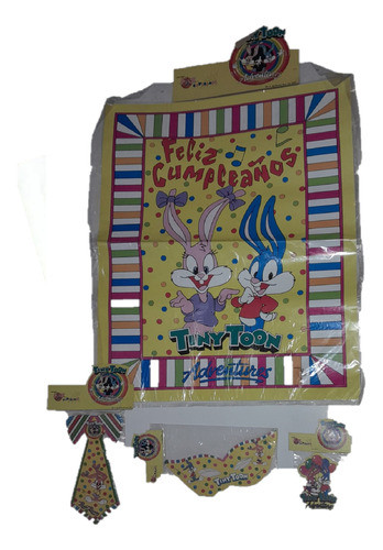 Kit Decoracion Cumpleaños Tiny Tunes Cotillon Retro 4 Items 0