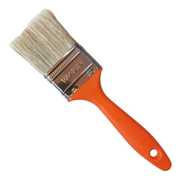 Pincel Plano Pintor Ancho 4 Cm Cerda Blanca Multiuso Wokin 1