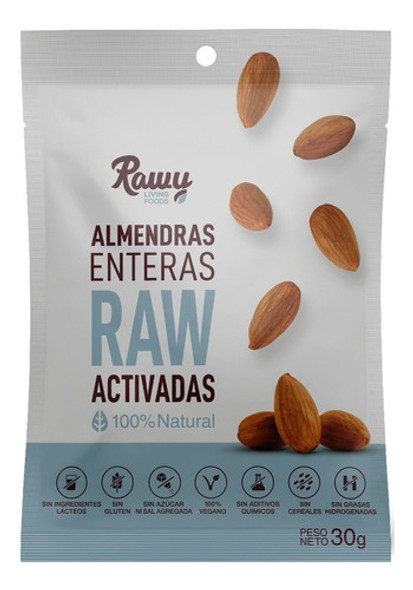 Almendras Raw Activadas 30g ,sin Gluten Y Veganas. 0 Almendras Raw Activadas 30g ,sin Gluten Y Veganas. 0