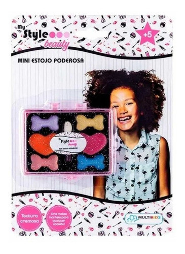 Paleta Kit Maquiagem My Style Beauty Infantil Batom Diva 0
