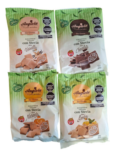 Pack X 12 Galletitas Angiola Sin Tacc Sin Azúcar A Elección 0